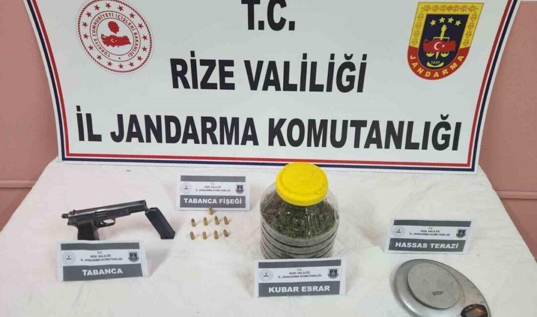 Rize’de İl Jandarma Komutanlığı tarafından yapılan uyuşturucu operasyonunda 2 kişi