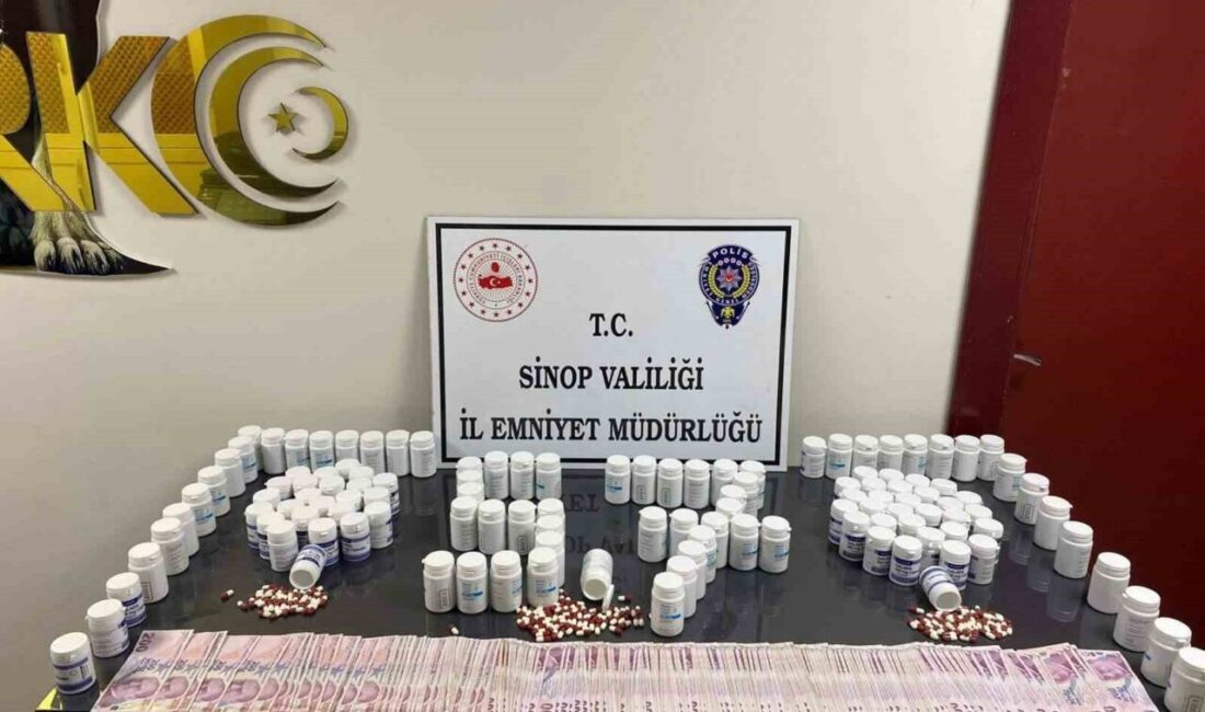 Sinop’ta narkotik ekiplerinin düzenlediği operasyonda 6 bin 245 adet sentetik