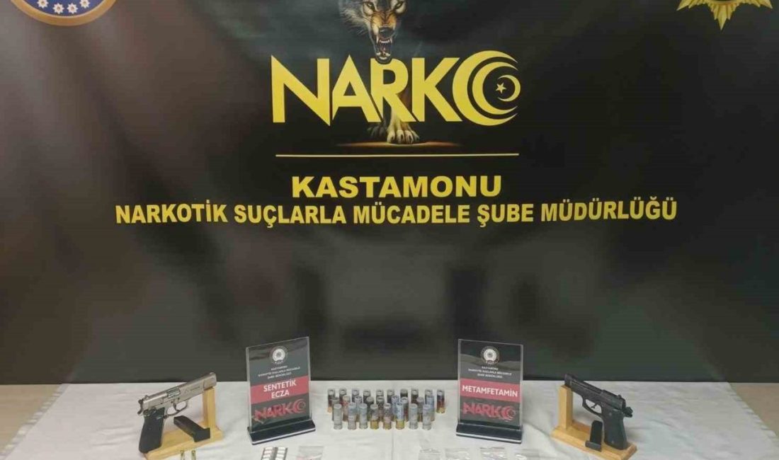 Kastamonu’da narkotik ekiplerince düzenlenen operasyonda yatağın altına sakladığı uyuşturucu maddeyle