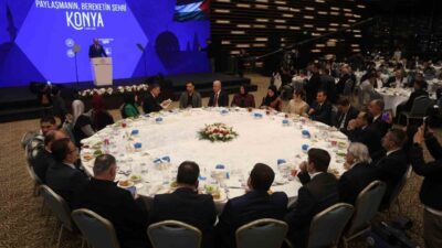 İçişleri Bakanı Mustafa Çiftçi, Konya’da misafir edilen Gazzeli ailelerle iftar