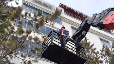 Bayburt’ta etkili olan soğuk hava ve kar yağışının ardından Bayburt