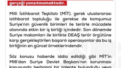 Dezenformasyonla Mücadele Merkezi (DMM), yabancı bir haber ajansında yayımlanan “Türkiye,