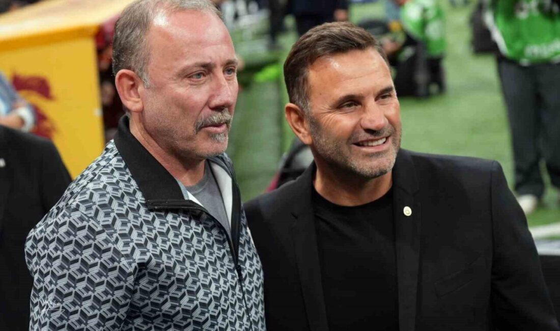 Beşiktaş Teknik Direktörü Sergen Yalçın ile Galatasaray Teknik Direktörü Okan