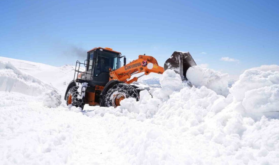Bayburt’un yüksek rakımlı bölgelerinde kıştan kalan dev kar kütleleri, Karayolları