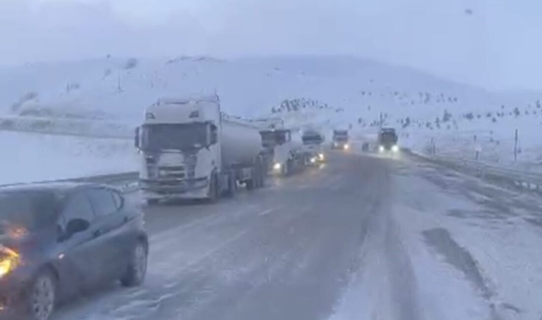 Erzurum-Bayburt karayolu Kop Geçidi, yoğun kar ve tipi nedeniyle trafiğe