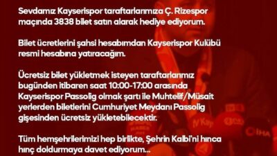 Milliyetçi Hareket Partisi (MHP) Kayseri Milletvekili Baki Ersoy, Kayserispor-Rizespor maçı