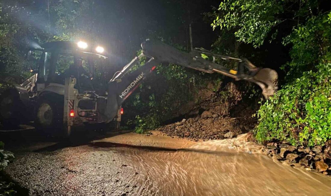 Trabzon’un Araklı ilçesinde etkili olan yoğun yağış sonrası gelen ihbarlara