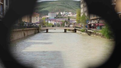 Bayburt’ta etkili olan sağanak yağışlar ve yüksek kesimlerdeki karların erimeye