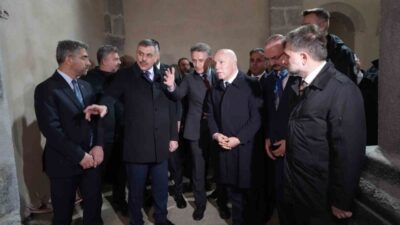 İçişleri Bakanı Mustafa Çiftçi, Erzurum’da Fetih Camii’nin restorasyonun çalışmalarını inceledi,