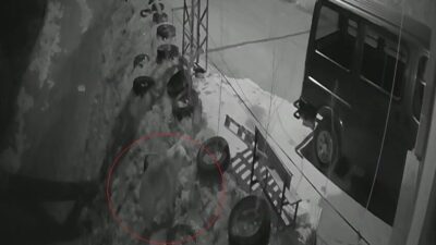 Bayburt merkeze bağlı Üzengili köyünde daha önce kurdun tavşanı kovaladığı