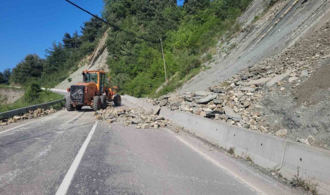 Kastamonu’nun İnebolu ilçesinde yaşanan heyelan sonucunda kara yolu ulaşıma kapandı.