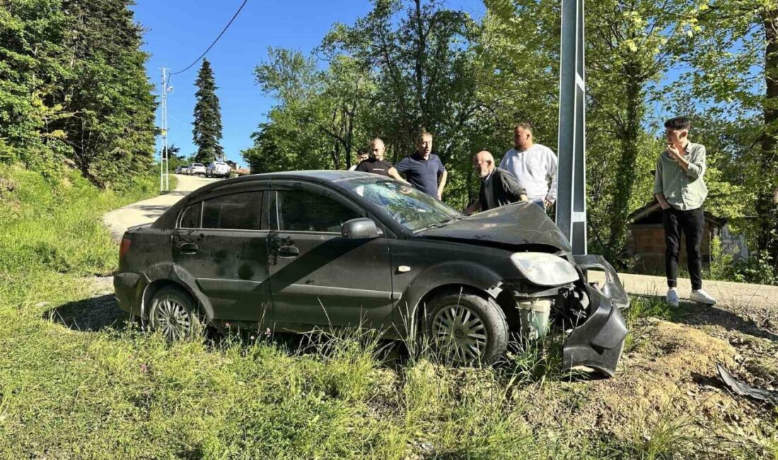 Kastamonu’nun İnebolu ilçesinde otomobilin direğe çarpması neticesinde meydana gelen kazada