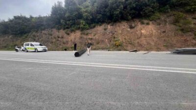 Zonguldak’ın Karadeniz Ereğli ilçesinde Organize Sanayi Bölgesi yolunda kontrolden çıkan