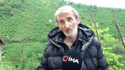 Giresun’un Güce ilçesinde kontrolden çıkarak yüzlerce metrelik yamaçtan aşağı yuvarlanan