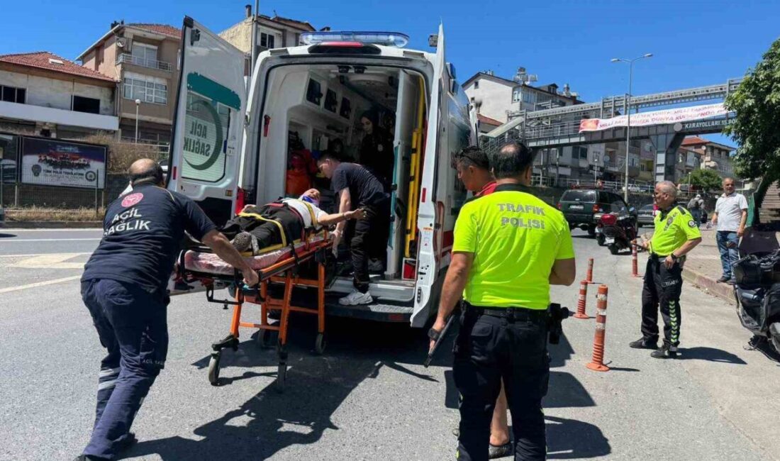 Zonguldak’ın Alaplı ilçesinde meydana gelen tek taraflı motosiklet kazasında bir