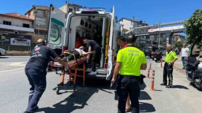 Zonguldak’ın Alaplı ilçesinde meydana gelen tek taraflı motosiklet kazasında bir