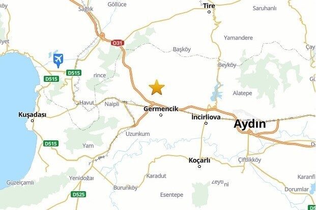 Afet ve Acil Durum Yönetimi Başkanlığı (AFAD), Aydın’da 3.9 büyüklüğünde