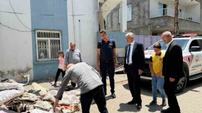 Adıyaman’ın Kahta Belediye Başkanı Mehmet Can Hallaç, Hürriyet Mahallesi’nde çıkan