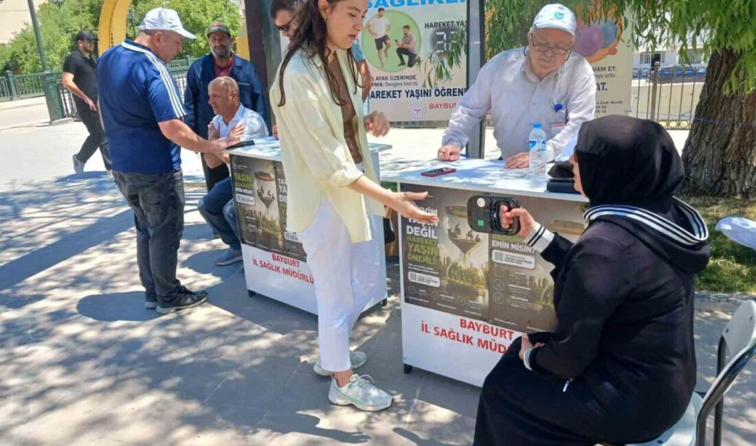 Bayburt’ta ’Hareket Yaşını Öğren, Sağlıklı Yaşa’ kampanyası kapsamında vatandaşlara yönelik