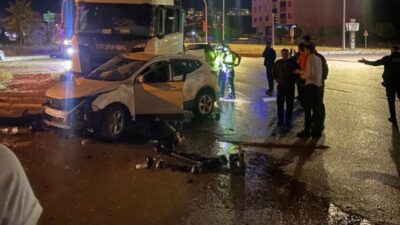 Bayburt’ta tır ile cipin çarpışması sonucu meydana gelen trafik kazasında