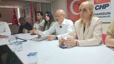 SAMSUN (İHA) – CHP Samsun İl Başkanı Mehmet Özdağ ve
