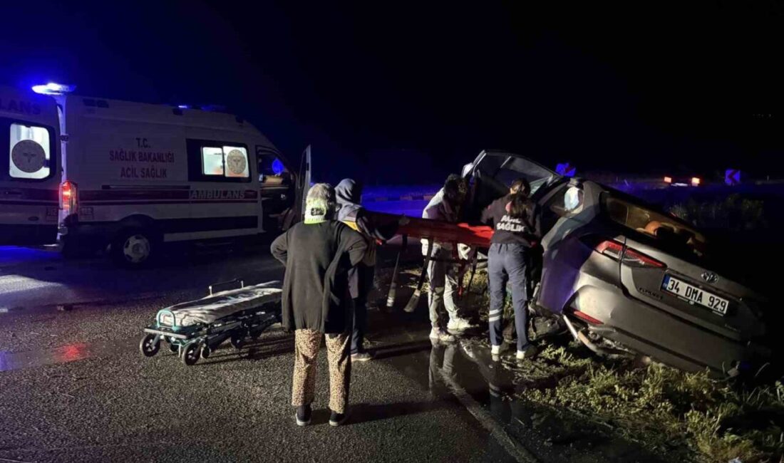 Kastamonu’nun Tosya ilçesi D100 karayolunda otomobilin refüje çarpması neticesinde meydana