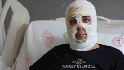 Hatay’ın Defne ilçesinde tostçuluk yapan esnaf Umut Sovuksu’ya ait konteyner