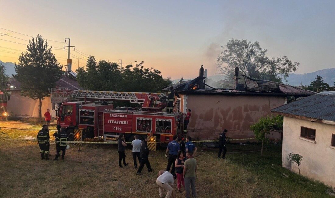 Erzincan’da müstakil evde çıkan yangında yalnız yaşayan 72 yaşındaki emekli