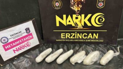 Erzincan’da narkotik ekiplerince düzenlenen operasyonda 565,37 gram metamfetamin ele geçirilirken,