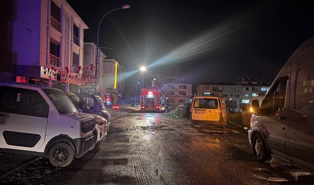 Erzincan’da şehir merkezindeki bir inşaat sahasında meydana gelen doğal gaz