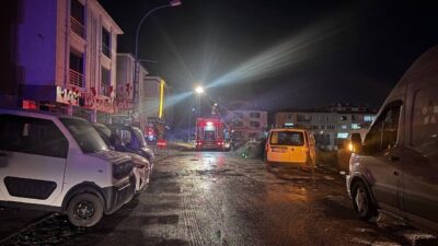 Erzincan’da şehir merkezindeki bir inşaat sahasında meydana gelen doğal gaz