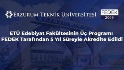 Erzurum Teknik Üniversitesi (ETÜ) Edebiyat Fakültesi bünyesinde eğitim veren Felsefe,