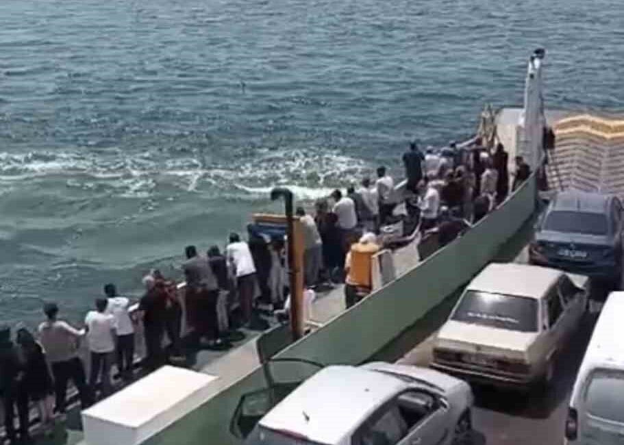 Kocaeli’de seyir halindeki feribottan denize düşen yolcu, büfe çalışanı personelin
