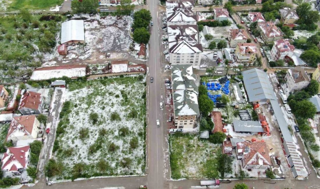 Kastamonu’nun Daday ilçesinde sağanak yağış ile birlikte etkili olan dolu