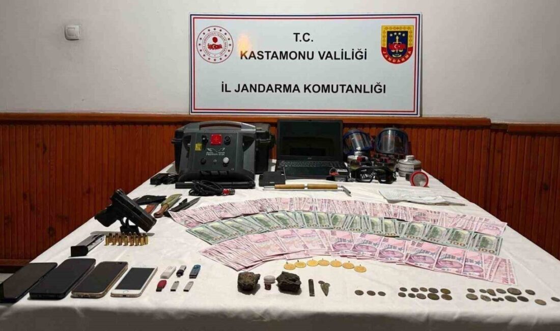Kastamonu İl Jandarma Komutanlığı ekiplerince yapılan çalışmalar neticesinde kaçak kazı