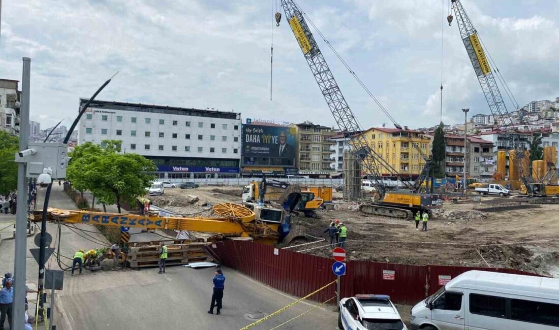 Ordu’da iş makinesinin devrilmesi sonucu operatör yaralandı. Olay, Altınordu ilçesi