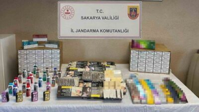 Sakarya’da jandarma ekiplerince kaçakçılık suçlarıyla mücadele kapsamında 3 ilçede düzenlenen