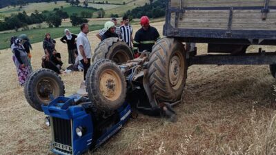 Kastamonu’nun Taşköprü ilçesinde traktörün devrilmesi sonucu altında kalan sürücü hayatını