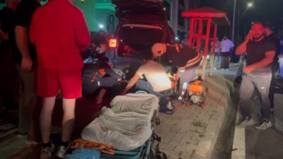 Erzincan’da SUV araç ile motosikletin çarpışması sonucu meydana gelen trafik