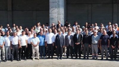 Erzincan Belediye Başkanı Bekir Aksun, Fen İşleri Müdürlüğü personelini ziyaret
