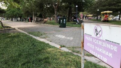 Erzincan kent merkezindeki Atatürk Parkı’nda mangal ve semaver yakılmasına yönelik