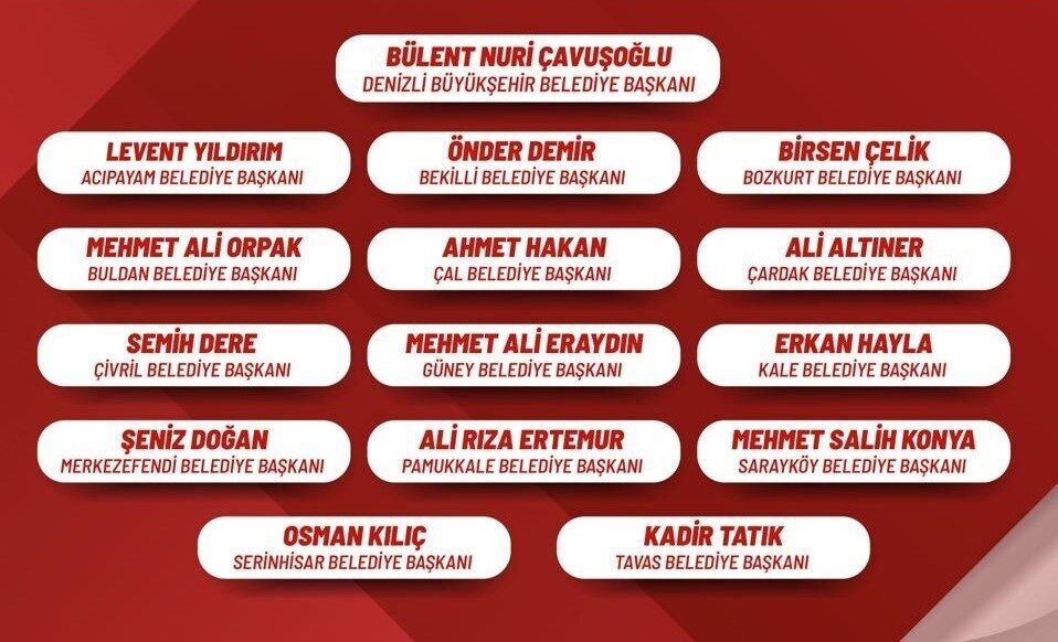 DENİZLİ (İHA) – Denizli Büyükşehir Belediye Başkanı Bülent Nuri Çavuşoğlu,
