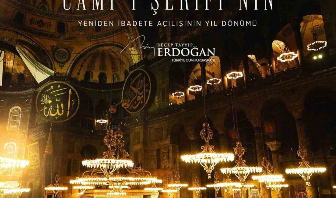 Cumhurbaşkanı Recep Tayyip Erdoğan, Ayasofya-i Kebir Cami-i Şerifi’nin yeniden ibadete