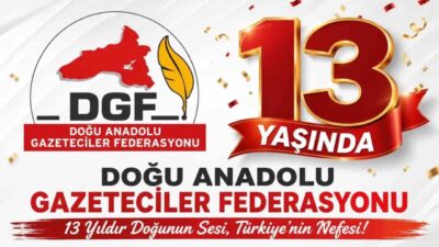Doğu Anadolu Gazeteciler Federasyonu (DGF) Yönetim Kurulu, kuruluşun 13. Yılı