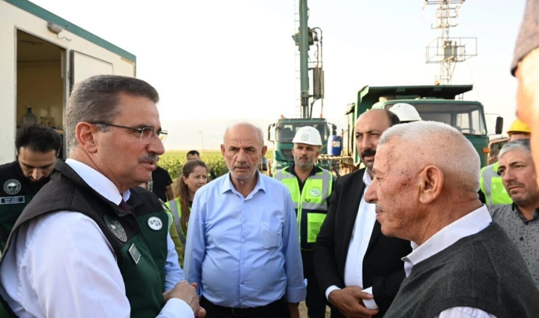 Pasinler ilçesinde Çöğender ve Ağcalar Sondaj mevkilerinde yürütülen çalışmaları yerinde
