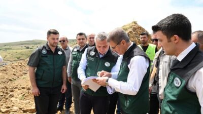 Vali Aydın Baruş, Horasan ilçesinde yapımı devam eden Gerek Göleti’nde