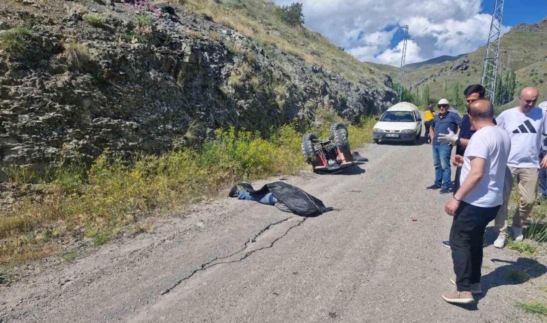Erzurum’un İspir ilçesinde meydana gelen trafik kazasında, ATV aracının takla