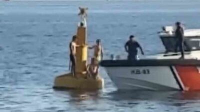 Osmangazi Köprüsü’nün Kocaeli ayağında denize giren 3 kişi, boğulmamak için