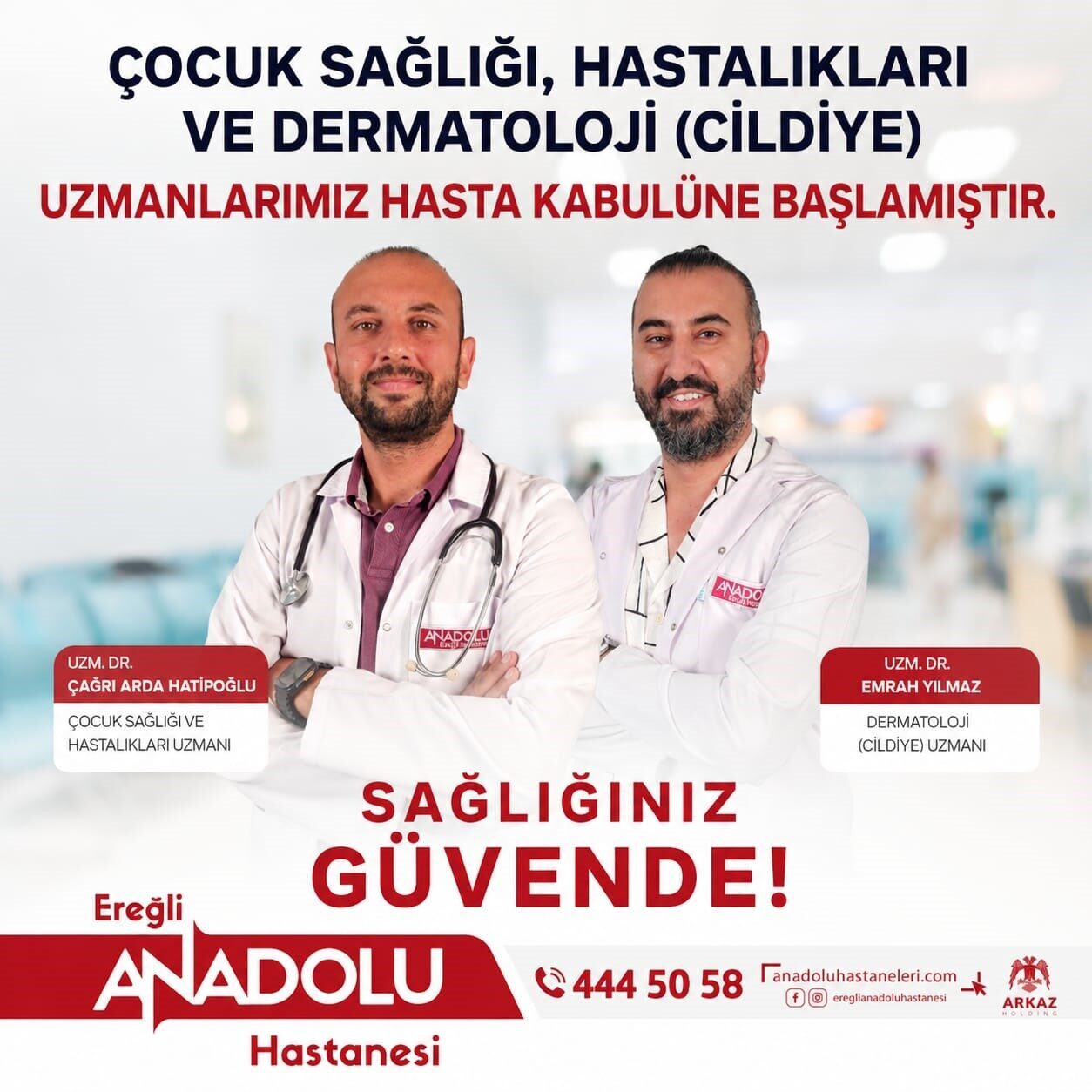 Zonguldak’ın Karadeniz Ereğli ilçesinde faaliyet gösteren Ereğli Anadolu Hastanesi, uzman