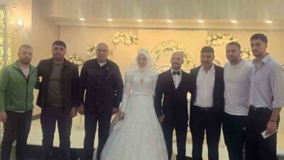 Palandöken Belediyesi’nin başarılı milli sporcusu Ahmet Otçu, düzenlenen görkemli düğün